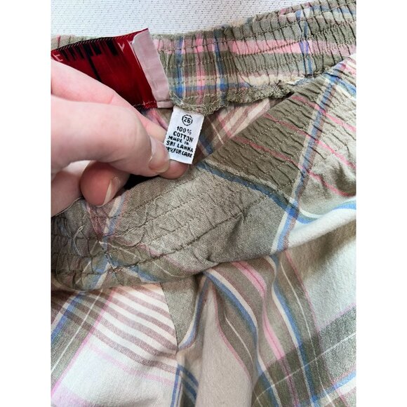 JP Collections Pleated Preppy Skirt Womens 26 Brown Plaid Knee Length Retro 90s - Picture 3 of 11